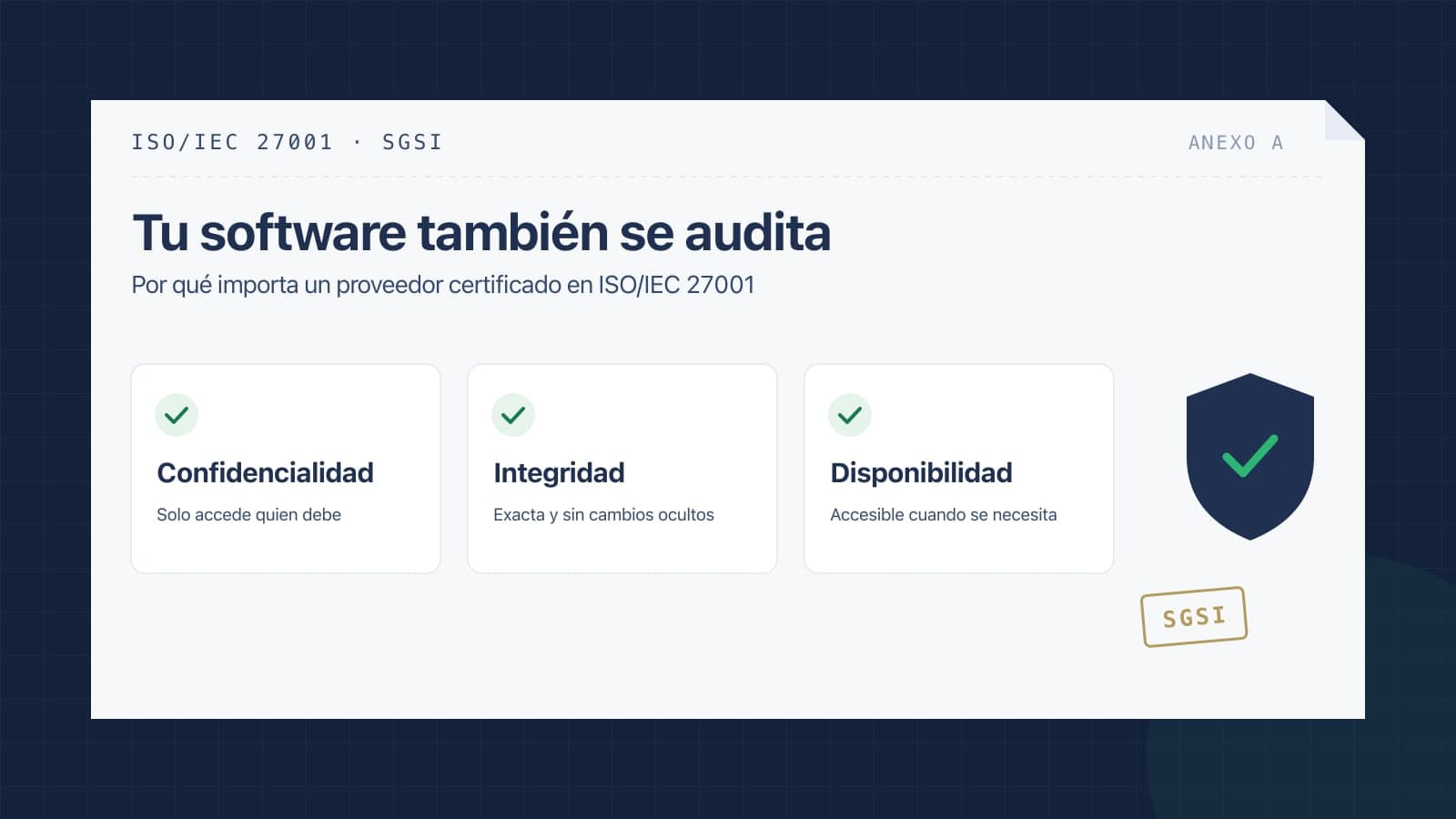 ISO 27001 en tu software de gestión: por qué importa